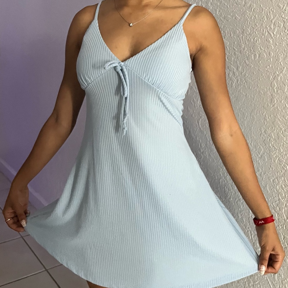 LIGHT BLUE PREPPY DRESS💙 #preppy #boho #chic #preloved #windsor